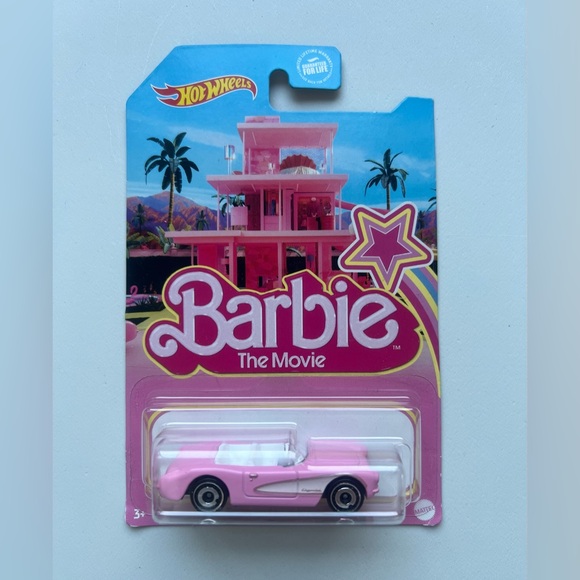 Barbie Other - Barbie The Movie 2023 Hot Wheels Collectible Car Pink 1956 Corvette Convertible